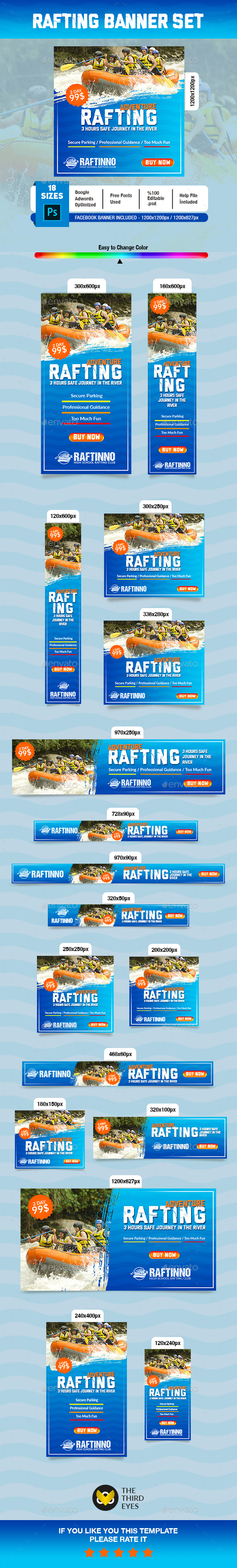 Rafting Banner - Banners & Ads Web Elements