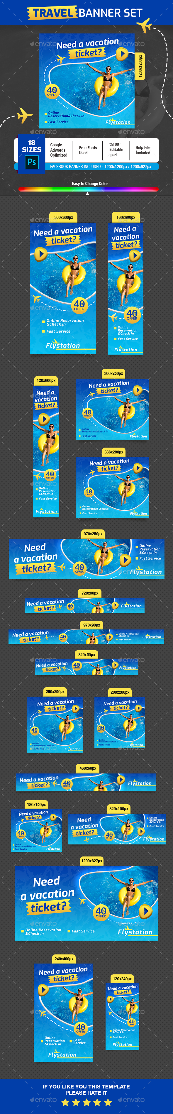 Travel Banner - Banners & Ads Web Elements