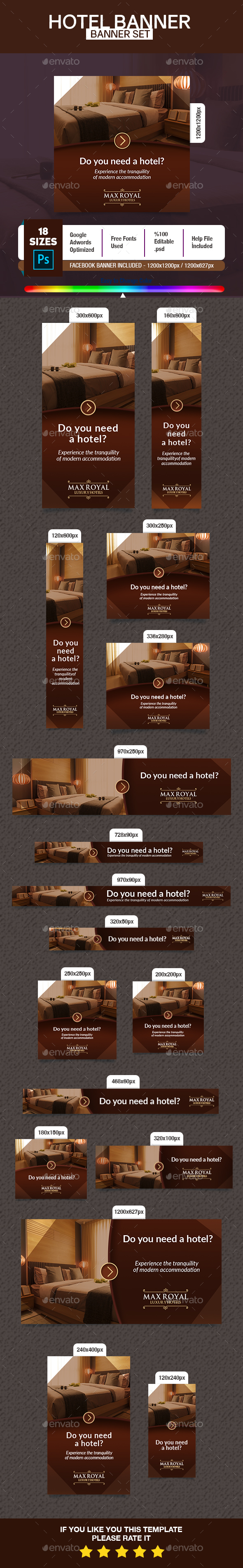 Luxury Hotel Banner - Banners & Ads Web Elements