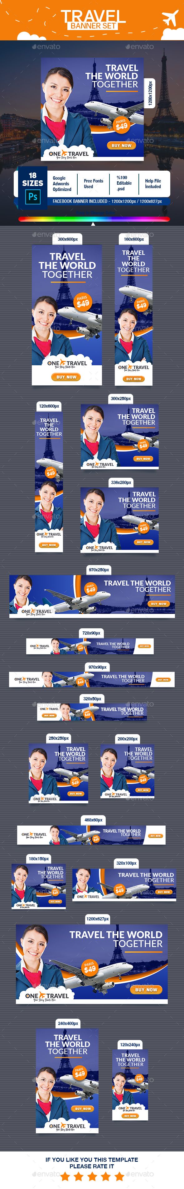Travel Banner - Banners & Ads Web Elements