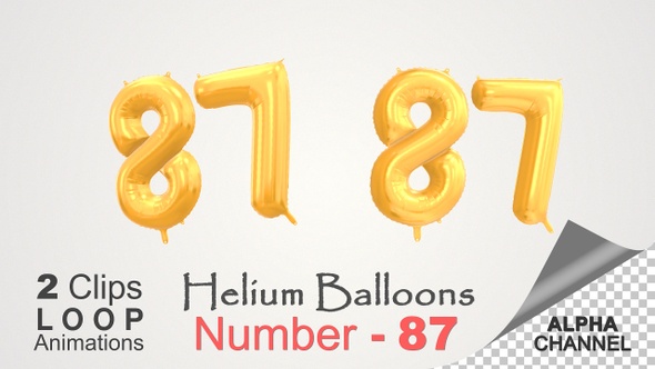 Celebration Helium Balloons With Number – 87