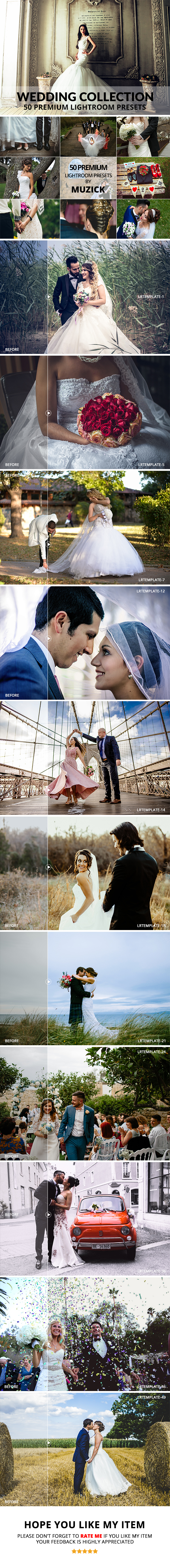 50 Premium Wedding Lightroom Presets - Lightroom Presets Add-ons