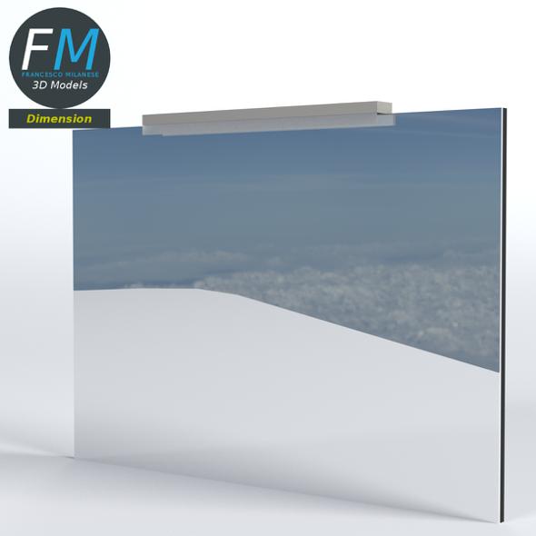 Bathroom Mirror with Neon Light - 3DOcean Item for Sale