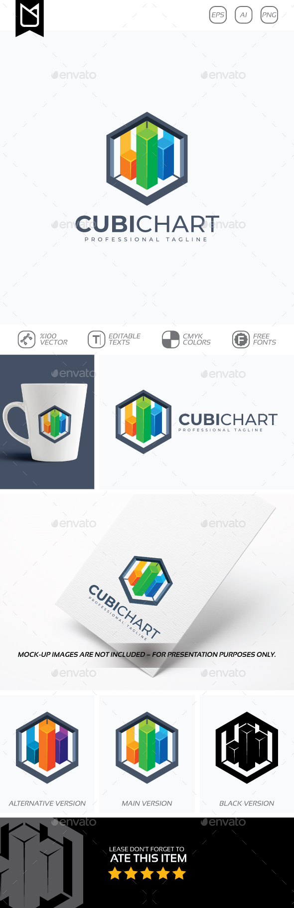 Cubical Chart Logo - Objects Logo Templates