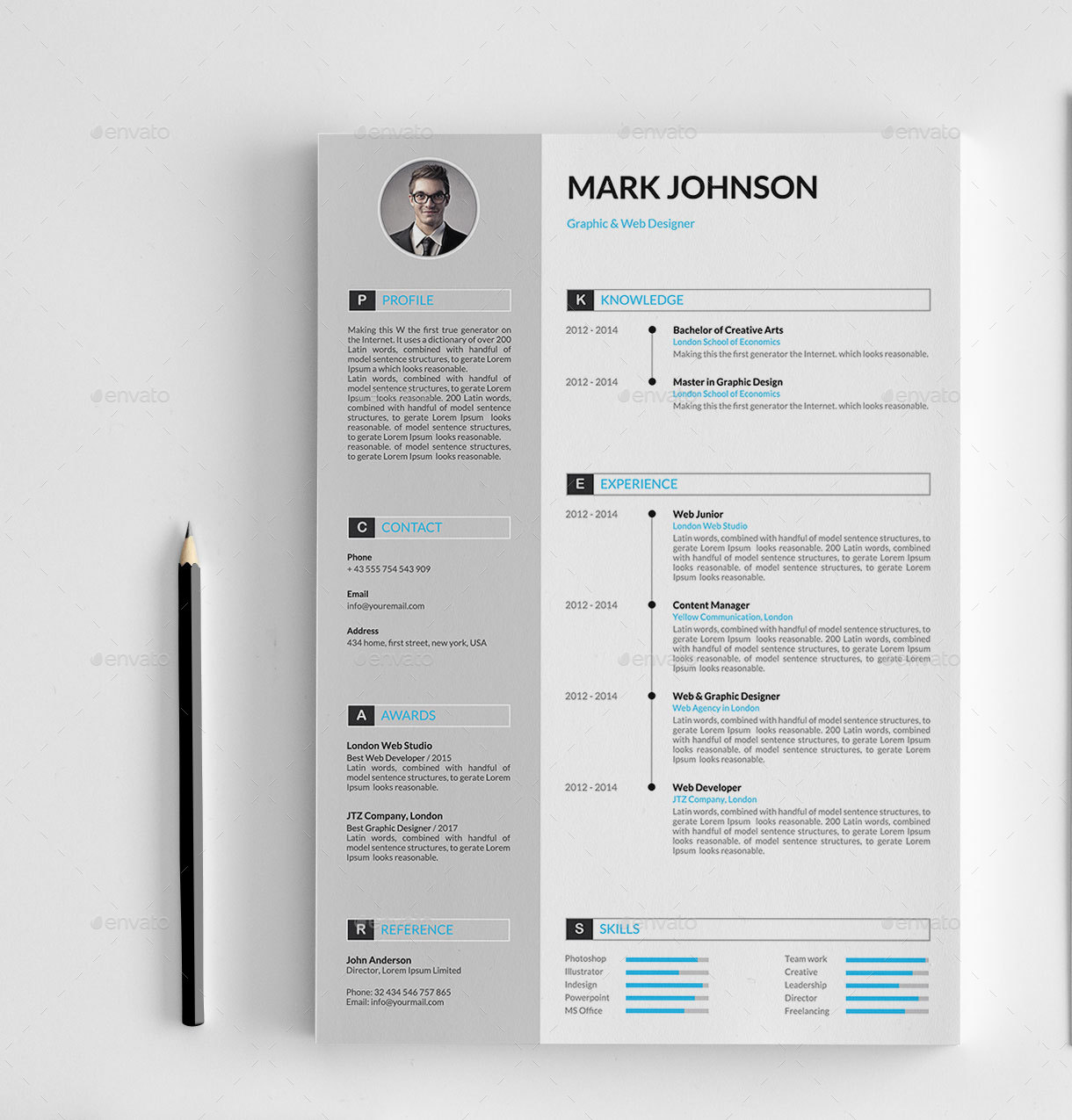 Word Resume by RealisticArt | GraphicRiver