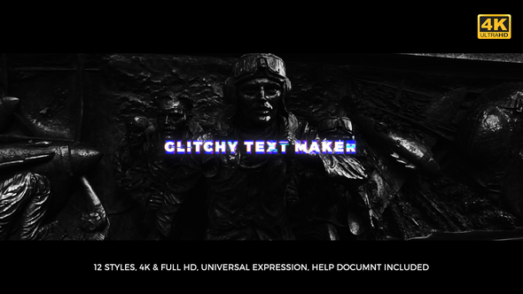 Glitchy Text Maker - VideoHive 20661876