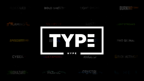 TypeHype - Titles Animation \\ Motion Typography Text
