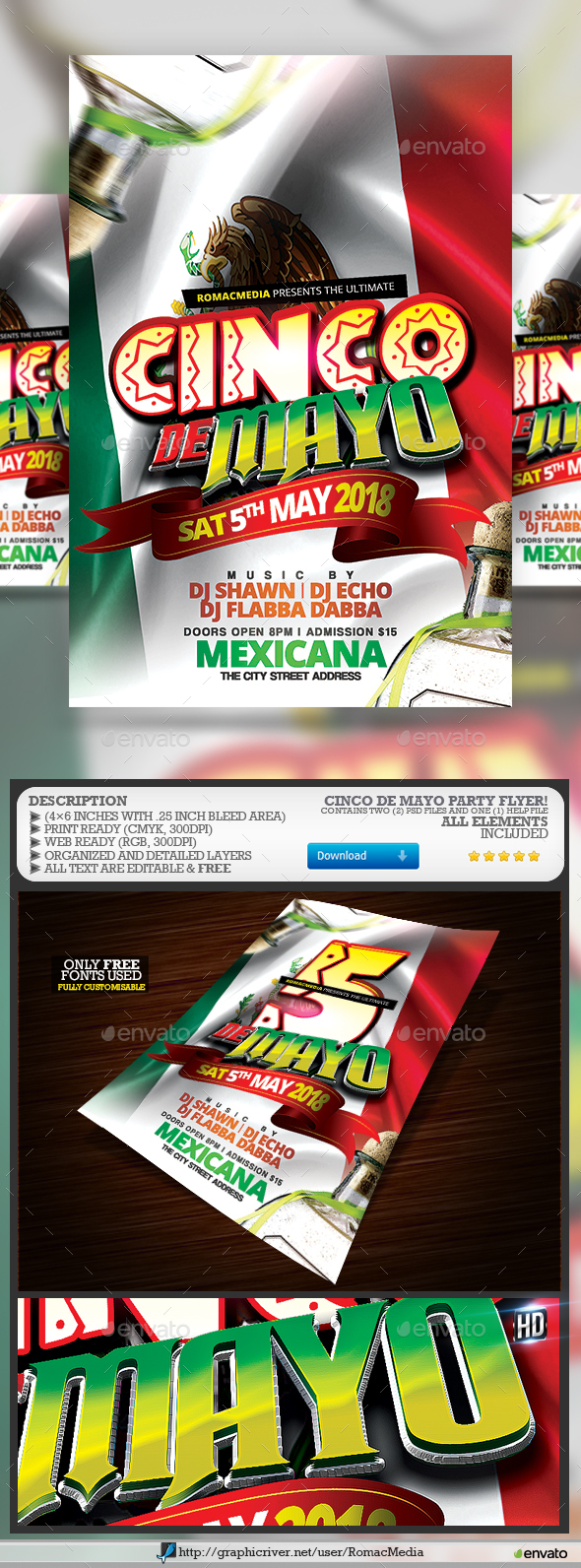 Cinco De Mayo Flyer - Clubs & Parties Events