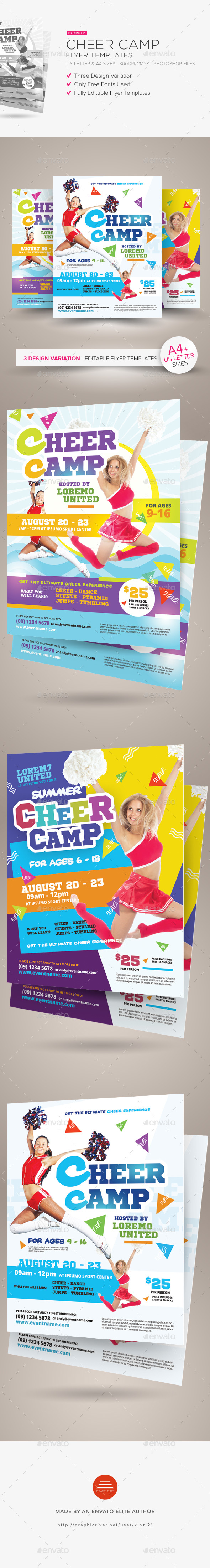 Cheer Camp Flyer Templates by kinzi21 GraphicRiver