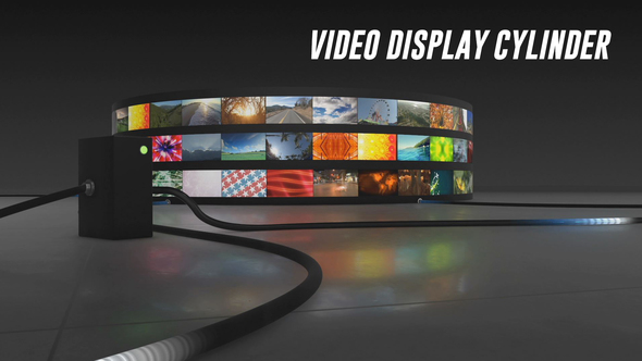 Video Display Cylinder - VideoHive 21811543
