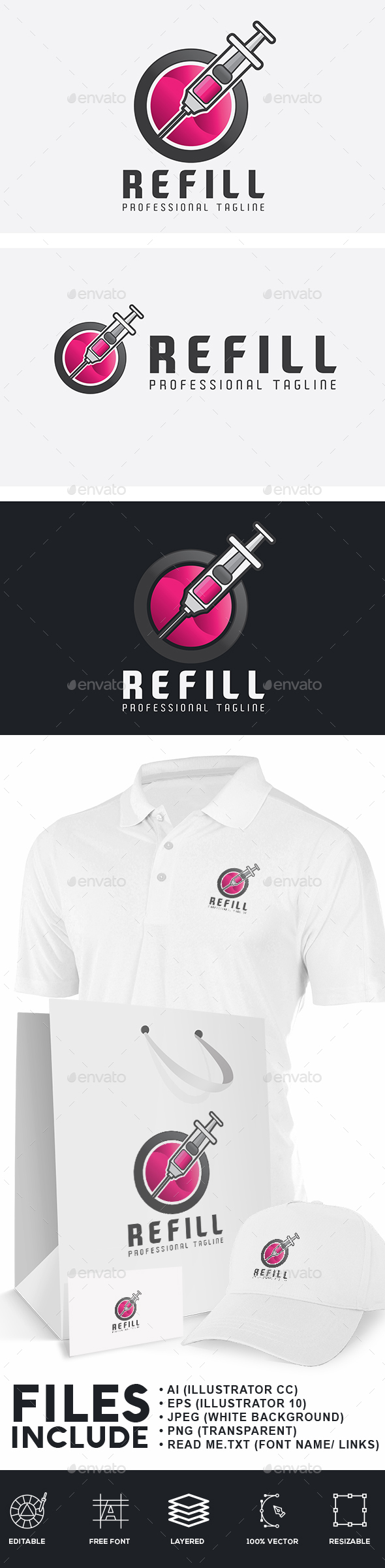 Refill Injection Logo - Objects Logo Templates