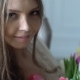 A Young Beautiful Girl Posing on a Camera with Flowers - VideoHive Item for Sale