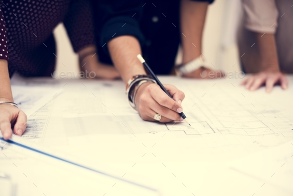 Woman working on document work - Stock Photo - Images