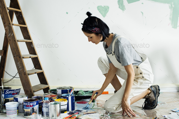Young woman renovating the house Stock Photo by Rawpixel | PhotoDune