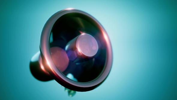 Metallic Cartoon Megaphone alt