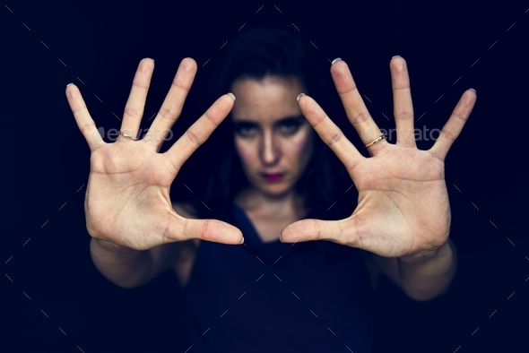 Woman showing her blank palm Stock Photo by Rawpixel | PhotoDune