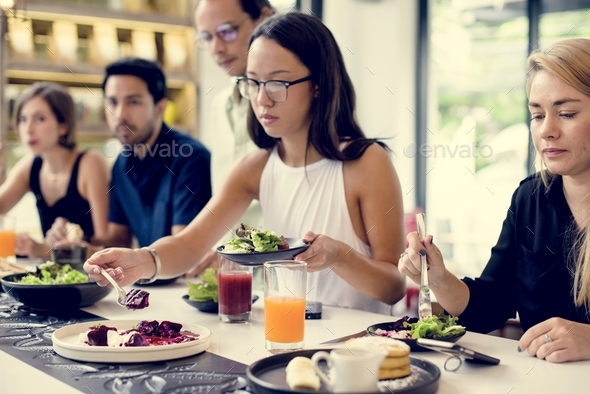 Friends get-together in a restaurant Stock Photo by Rawpixel | PhotoDune