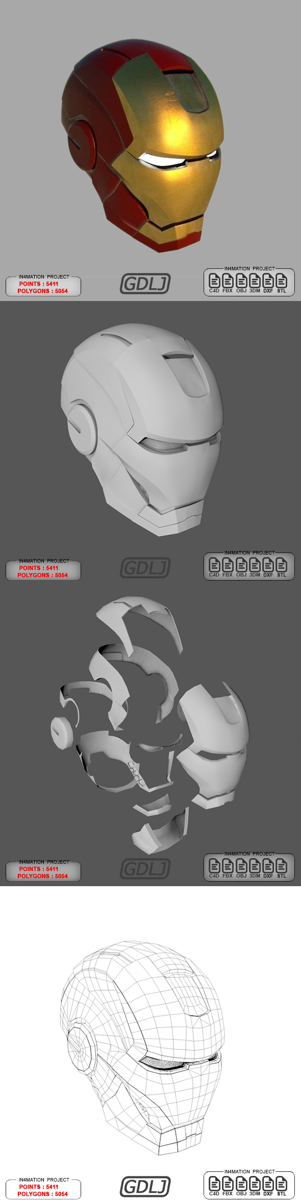 Iron Man Helmet - 3Docean 21814675