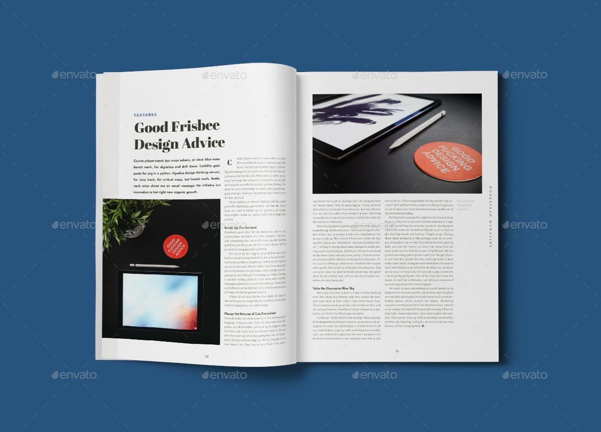 workstead magazine 40 pages indesign template by danibernd indesign magazine template