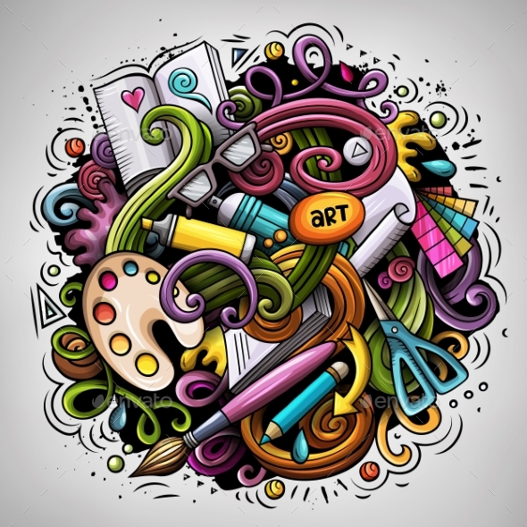 Cartoon Vector Doodles Art and Design Illustration by balabolka ...