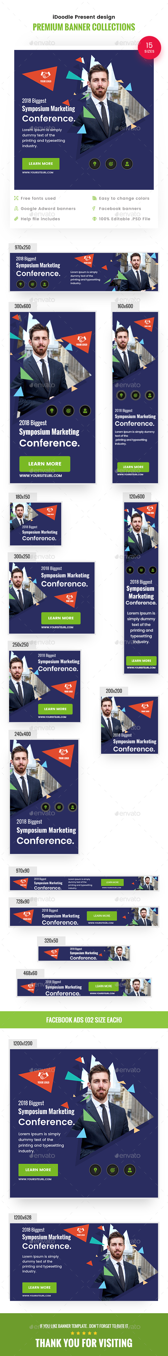 Business Conference - Banners & Ads Web Elements