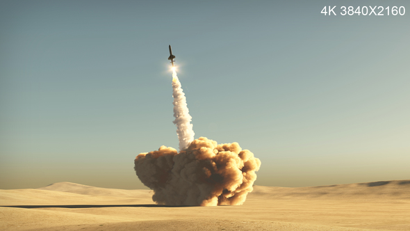 Rocket Start in Desert 4k