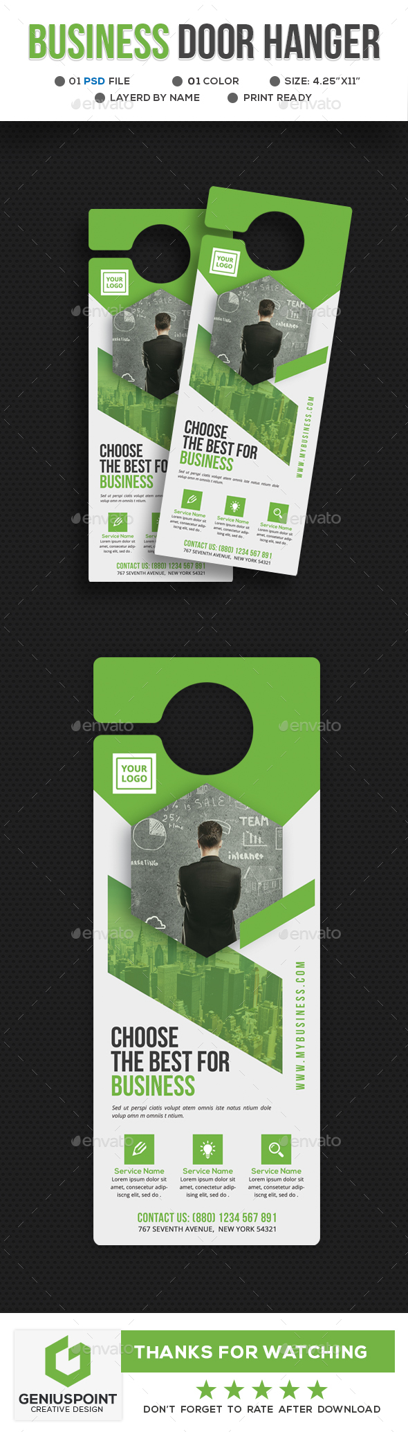 Business Door Hanger - Miscellaneous Print Templates
