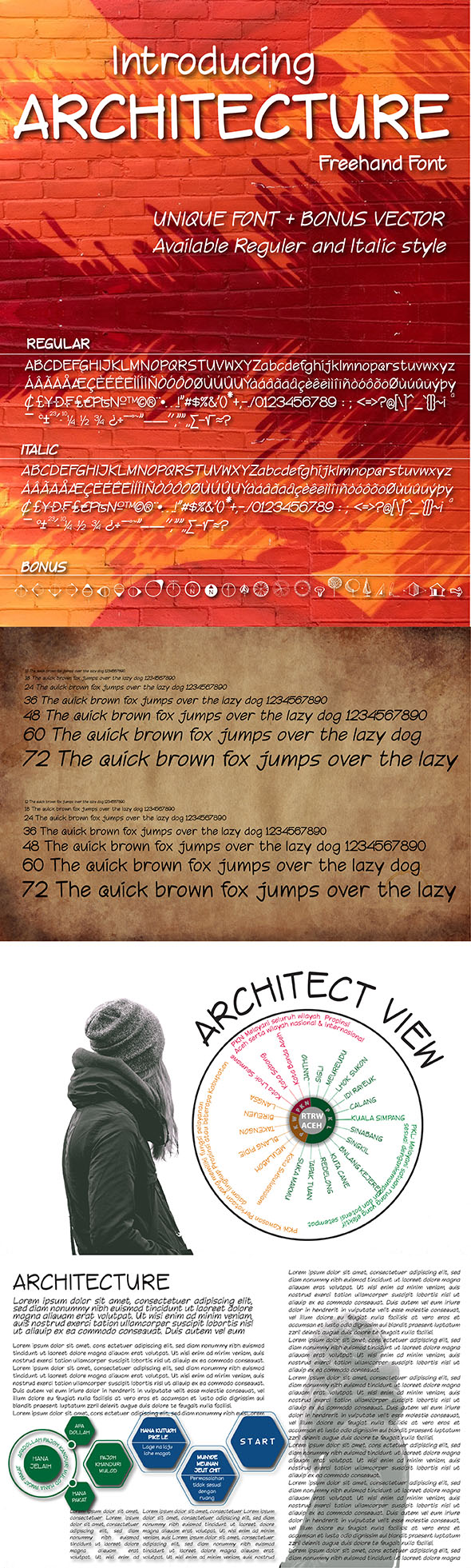 Architecture Freehand Font - Sans-Serif Fonts