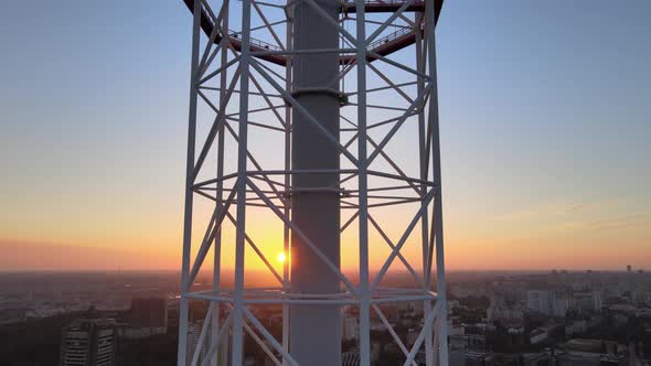 TV Tower in the Morning at Dawn in Kyiv, Ukraine alt