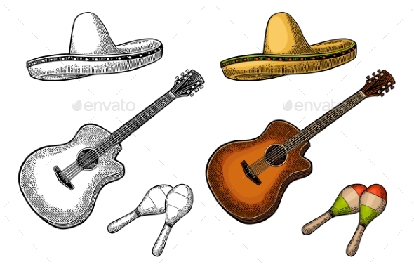 Set for Mexican Carnival Poster - Man-made Objects Objects