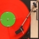 Vinyl Record Pleer. Plays Song From an Old Turntable  Top View. - VideoHive Item for Sale