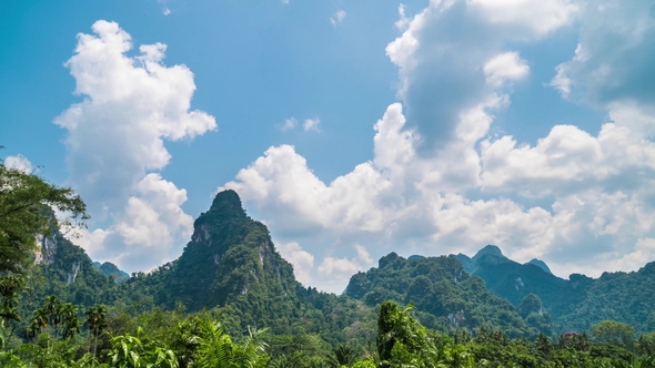 Limestone Mountain Day  in Khao Sok, Thailand