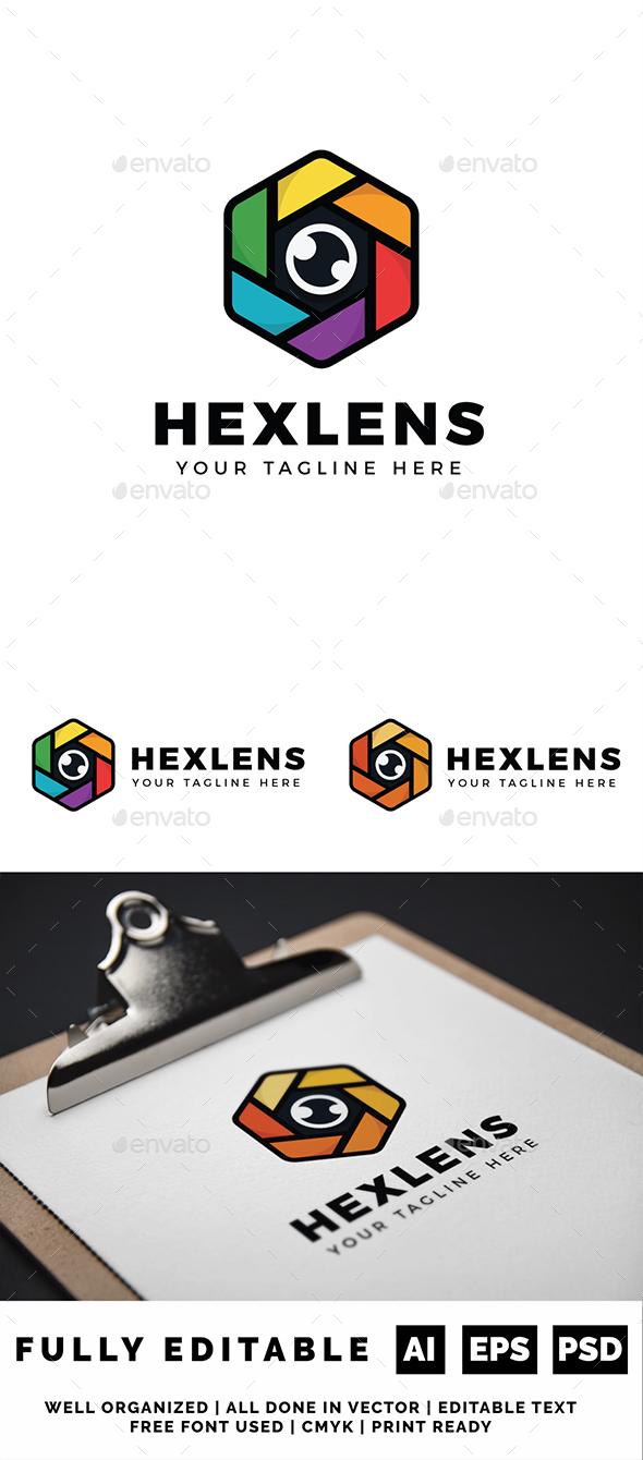 Cubic Lens Logo - Objects Logo Templates