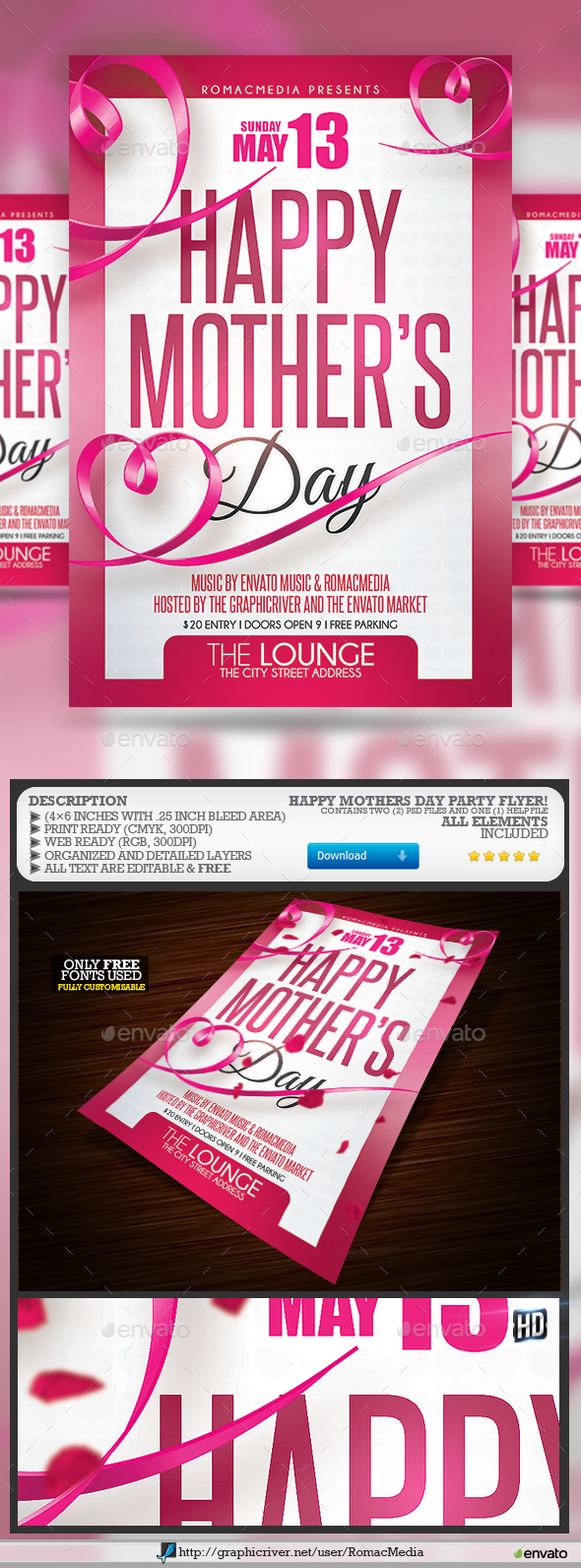 Mothers Day Flyer - Clubs & Parties Events