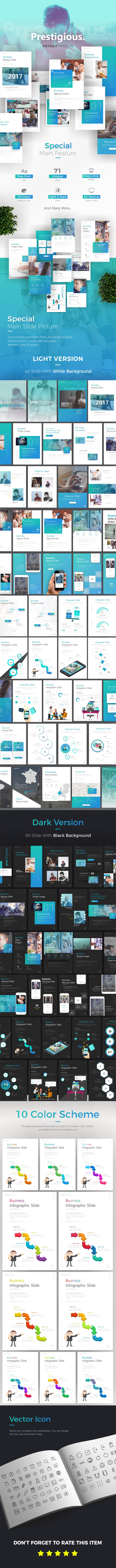 Prestigious Portrait Presentation Template - PowerPoint Templates Presentation Templates