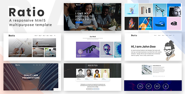 RATIO – A Responsive Multipurpose HTML5 Template - Creative Site Templates