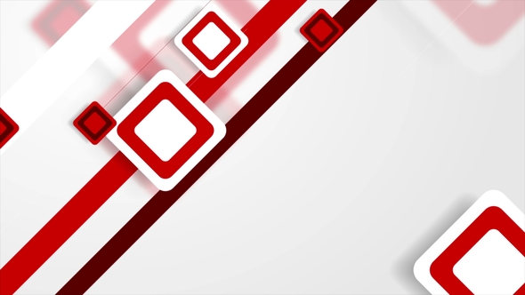 Abstract White and Red Tech Squares Video  alt