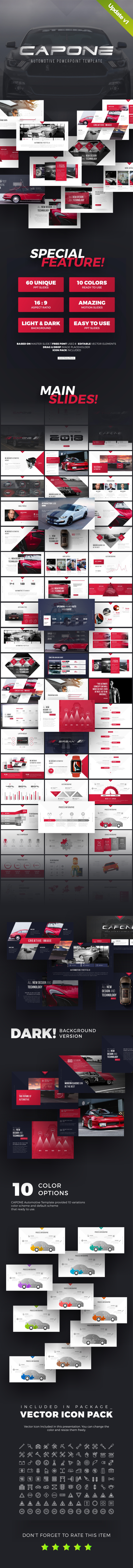 Capone Automotive Presentation Template - PowerPoint Templates Presentation Templates