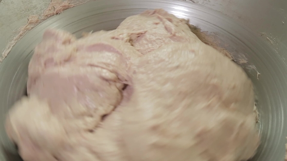 Stuffing for the Sausage in the Mixer