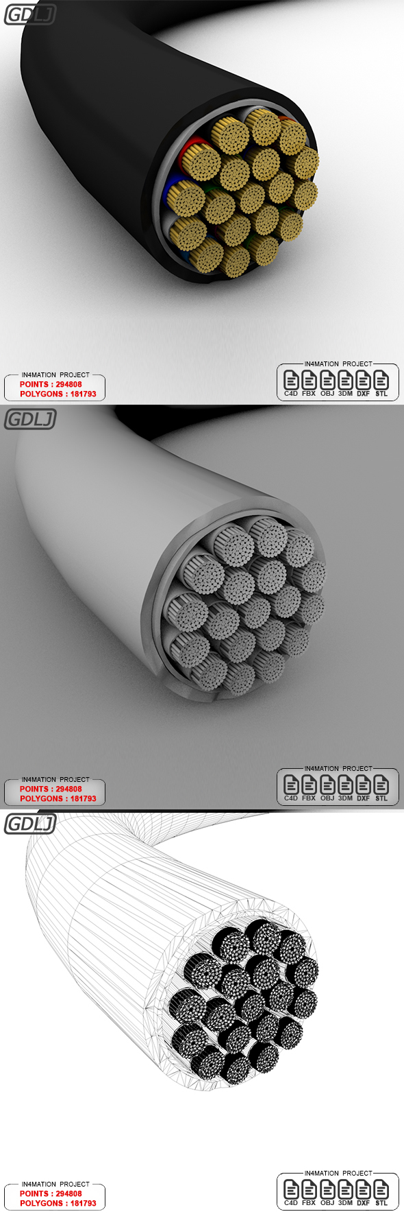 Electrical Wires 3D - 3Docean 21824033