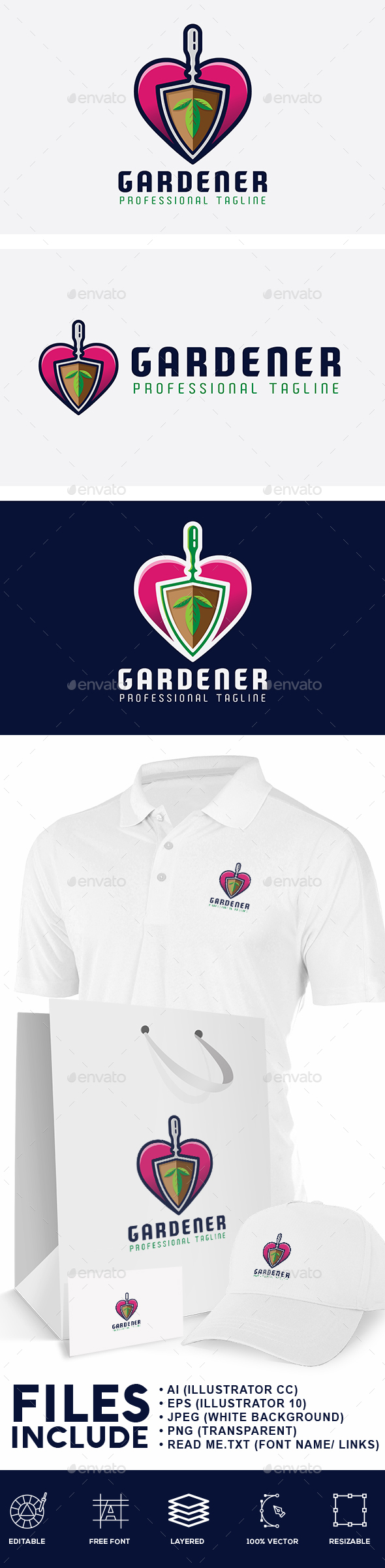 Gardener Logo - Nature Logo Templates