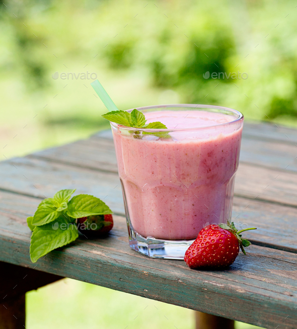 Strawberry smoothie - Stock Photo - Images