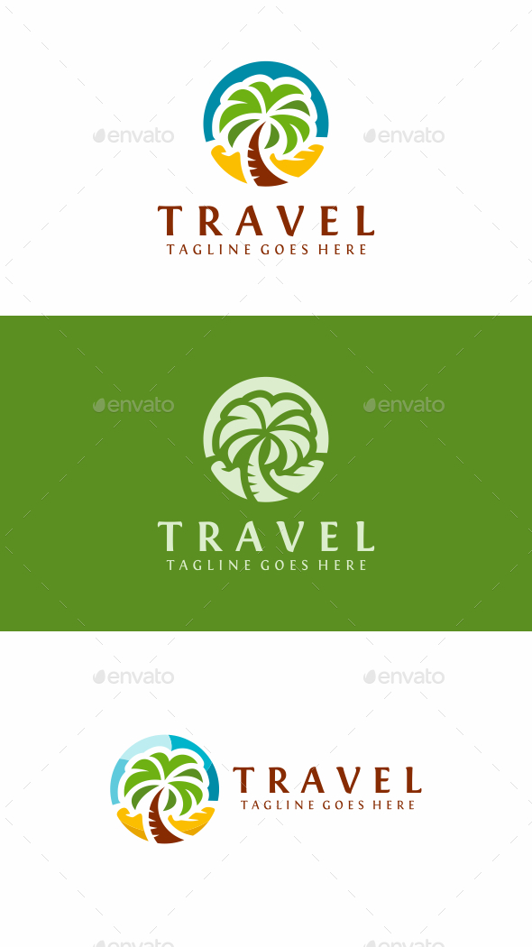 Palm Travel - Nature Logo Templates