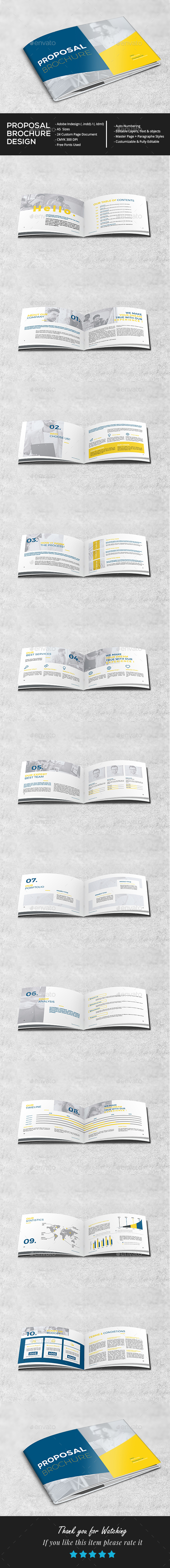 A5 Proposal Brochure - Brochures Print Templates