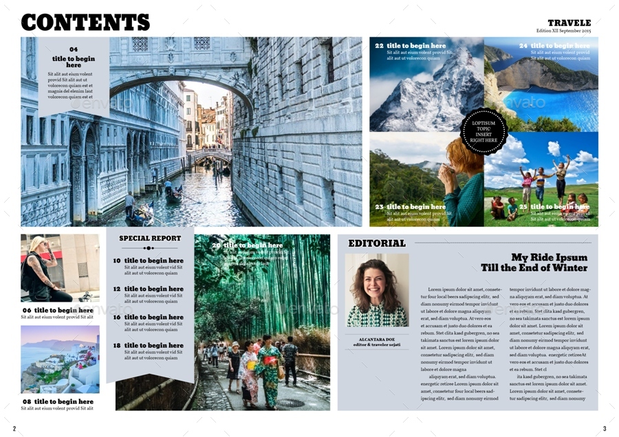 A4 Traveling Magazine, Print Templates | GraphicRiver
