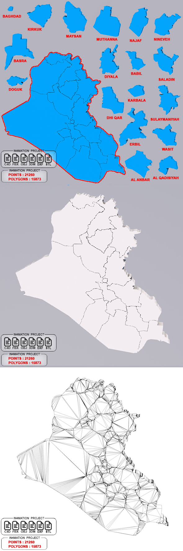 Map Iraq with - 3Docean 21829928