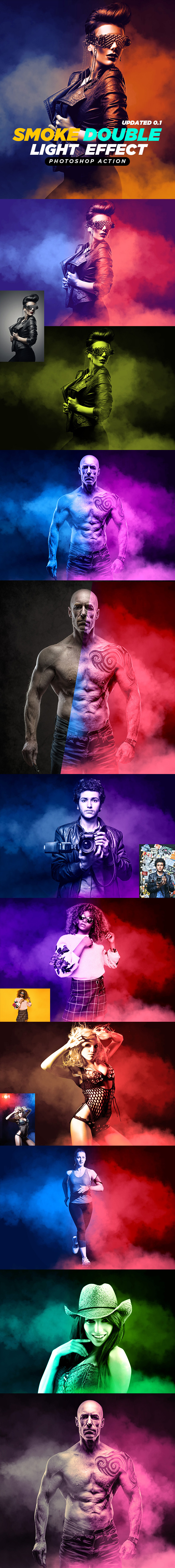 Smoke Double Light Photoshop Effect Action Updated 0.1 - Photo Effects Actions