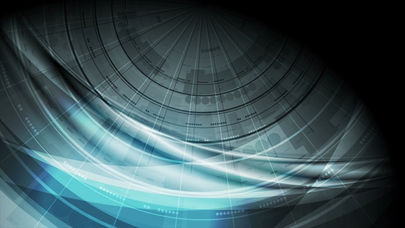 Dark Blue Futuristic Technology Wavy Video alt