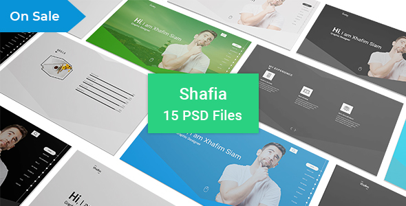 Shafia Freelancer Portfolio & Resume PSD Template - Portfolio Creative