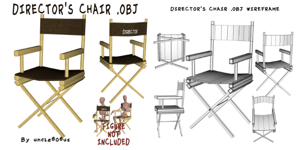 Directors Chair 3D - 3Docean 21831281